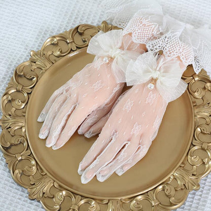 Lace Bow Elegant Lolita Gloves PA20189