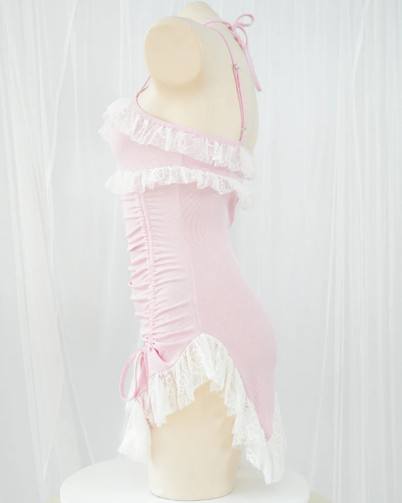 Pink Suspender Dress PA10196