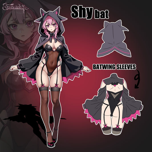 Cosplay Shy Bat Lingerie KO47 （4-Piece Set）