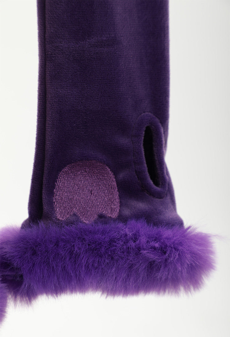 Cute Purple Plush Onesie PL357279