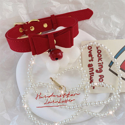 Red Bow Leash Collar PA20311