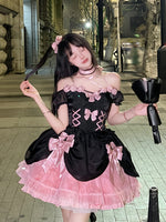 Black and Pink Princess Lolita Dress PL53365