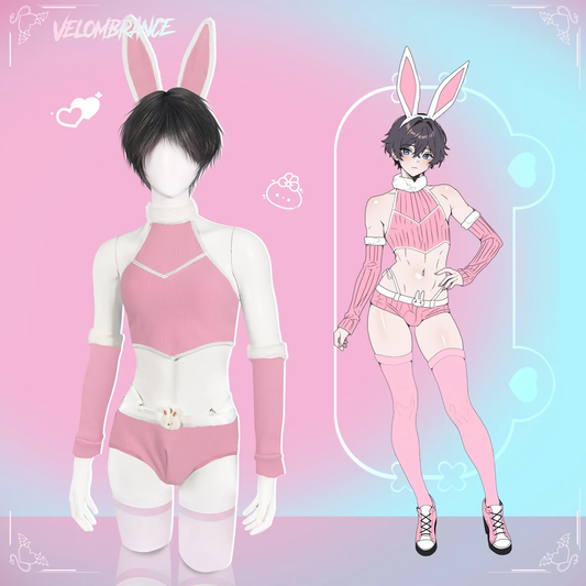 Pre-sale Cosplay Cute Bunny Ear Knitwear (5-Piece Set）AS06