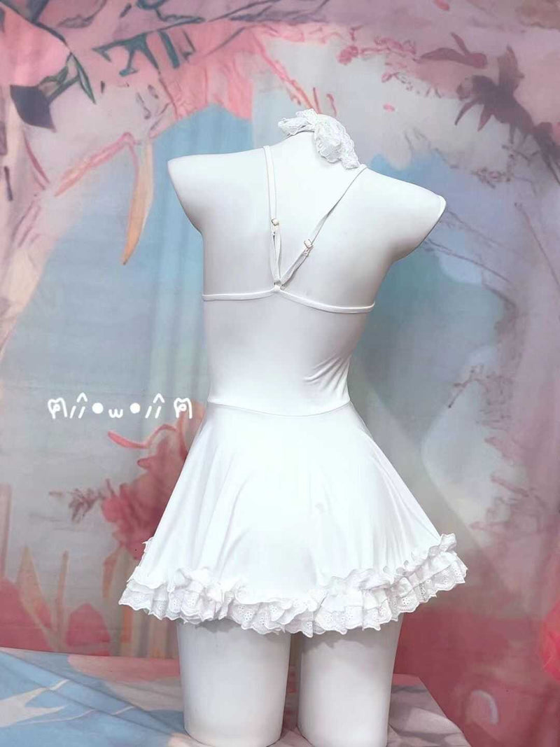 White Plush Dress PA10216