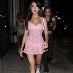 pink lace butterfly dress PL53120