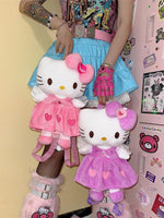 Y2K pink kitten plush backpack PL53439