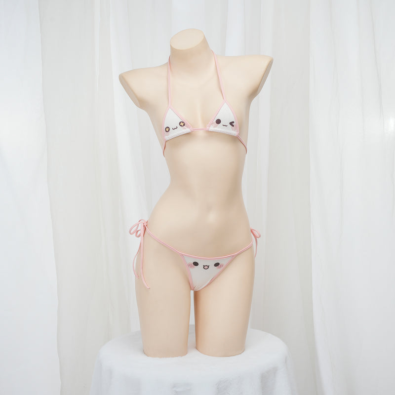 Cute Expression Print Bikini PA10139