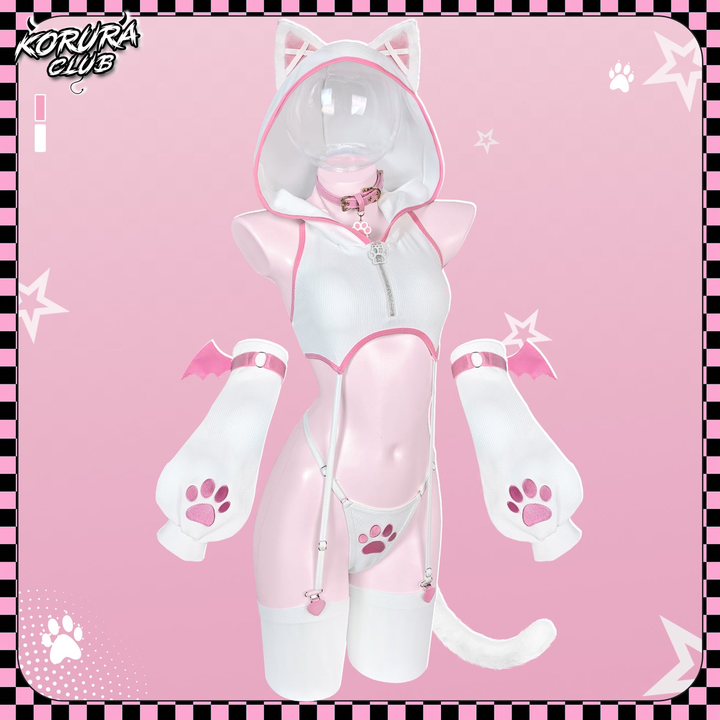 Pre-sale Cat Cosplay Lingerie Vest Set KO156