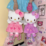 Y2K pink kitten plush backpack PL53439