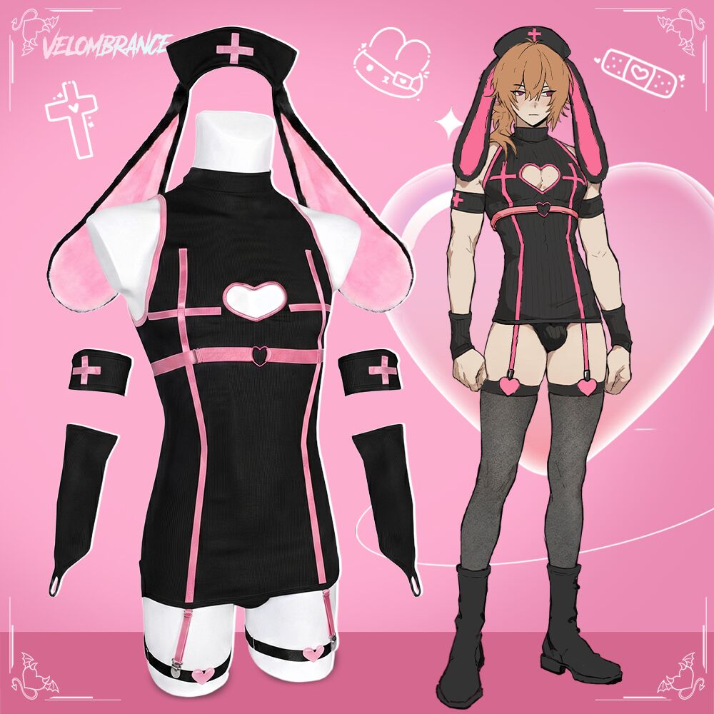 Sweetheart Bunny Nurse Dress (8-Piece Set) AS49