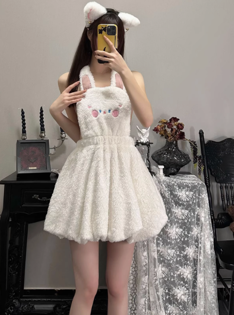 Cute Plush Bunny Dress PA10206