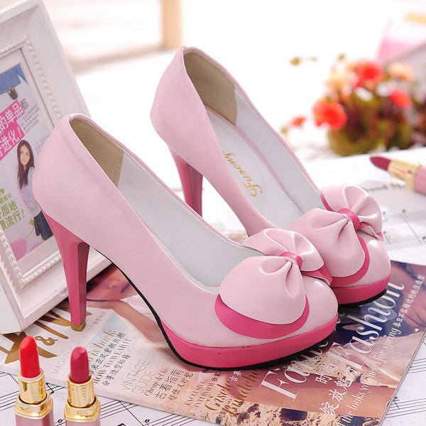 fashion bow high heels PL53156