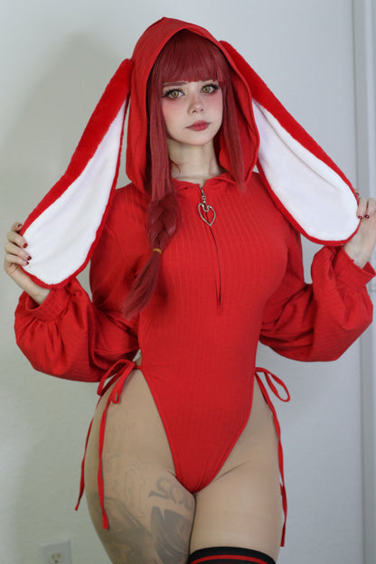Bunny Ear Hoodie Bodysuit KO64