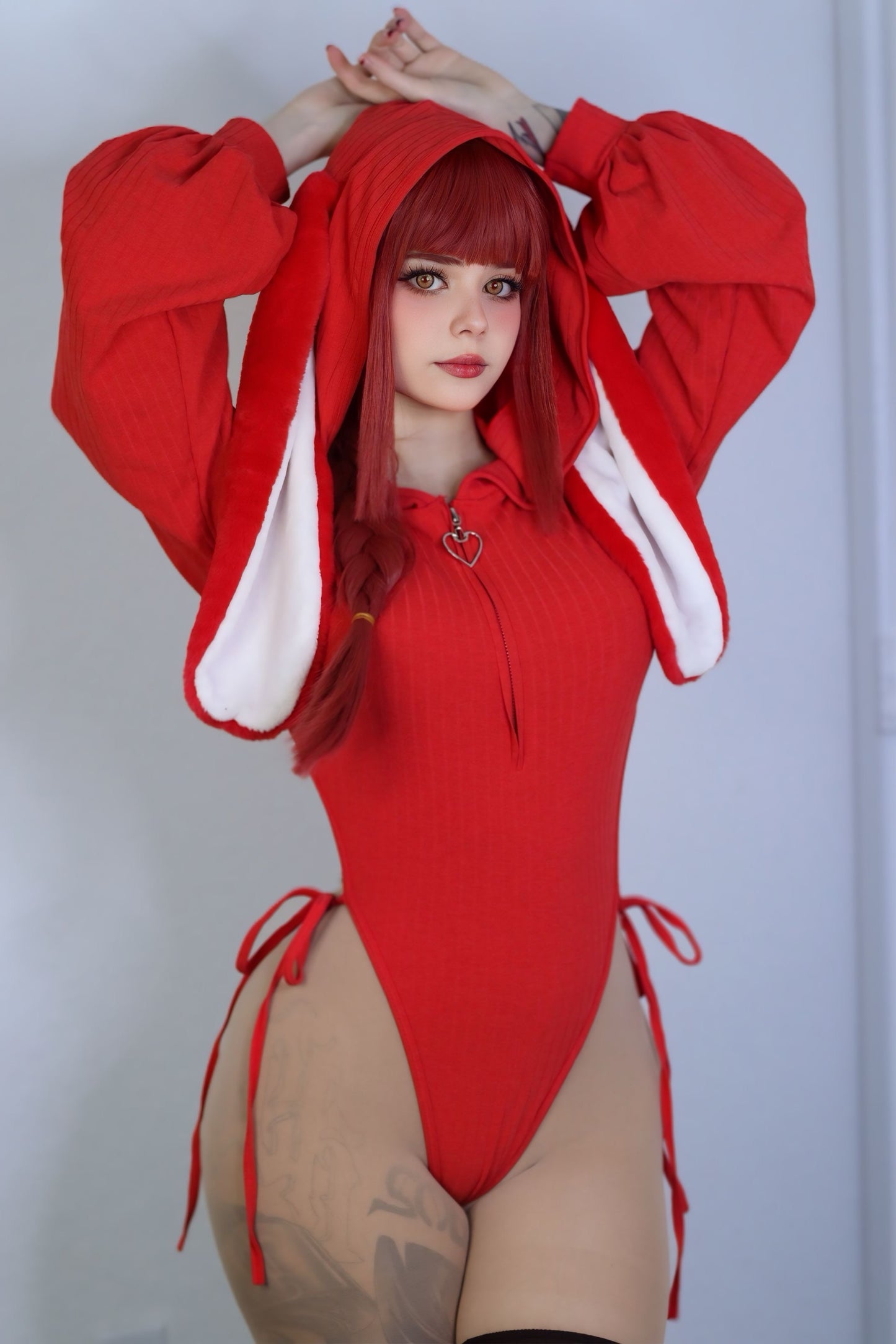 Bunny Ear Hoodie Bodysuit KO64