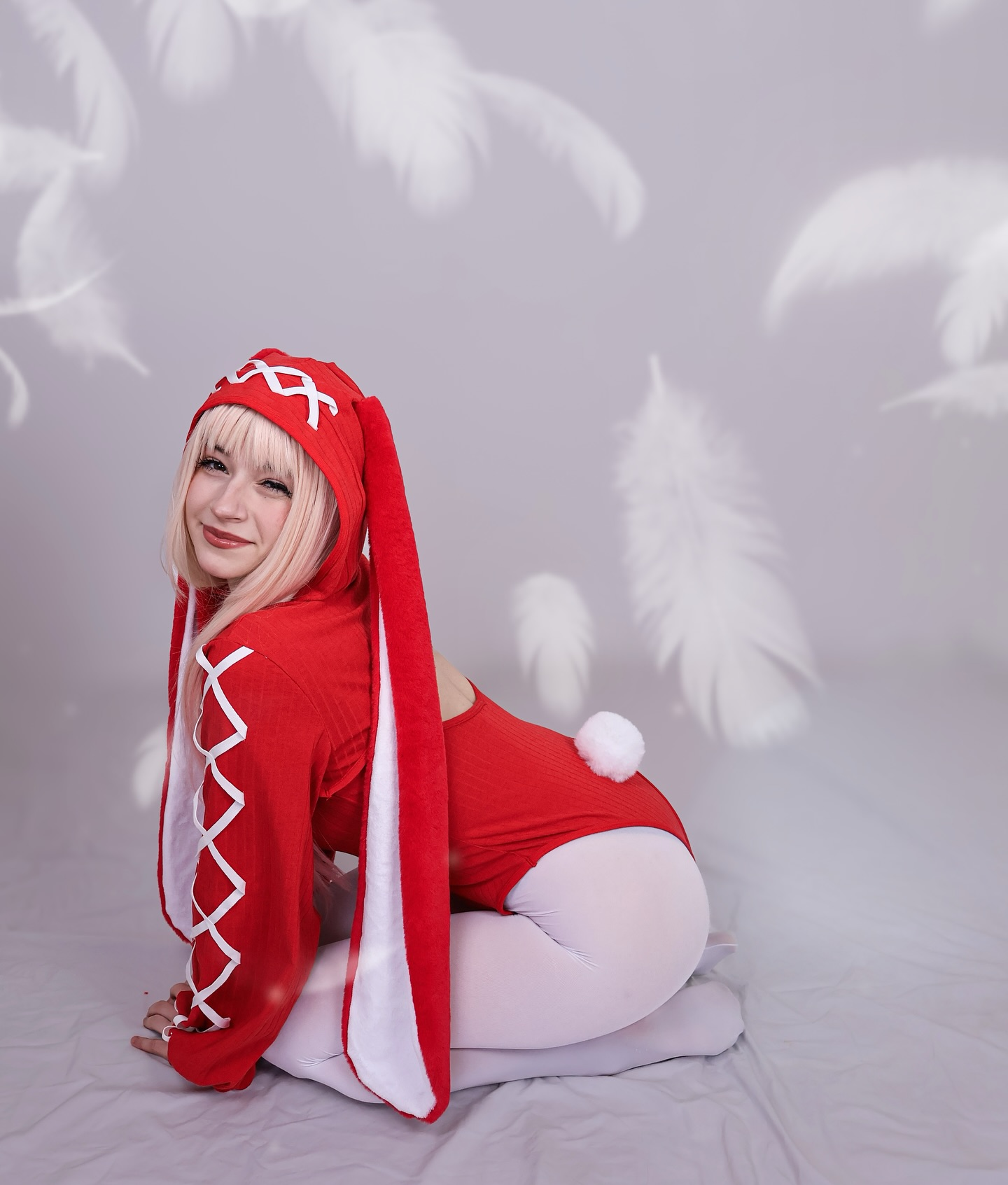 Cosplay Heart-Lock Floppy Bunny Jumpsuit KO103