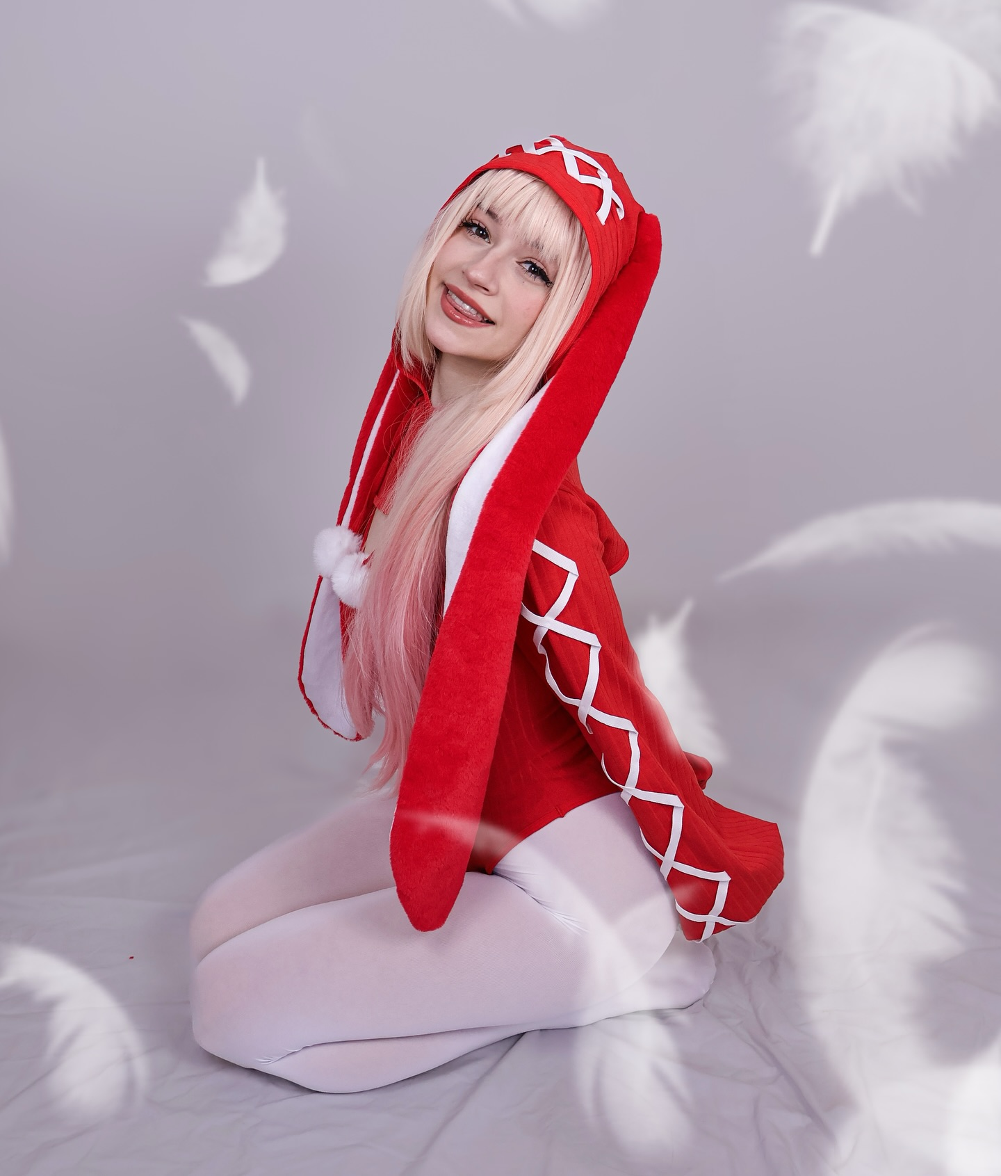 Cosplay Heart-Lock Floppy Bunny Jumpsuit KO103