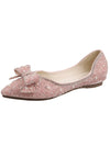 sparkling bow leather shoes PL52216