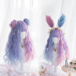 Harajuku stitching wig + hair bag PL20589