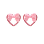 Pink Bow Stud Earrings PL52879