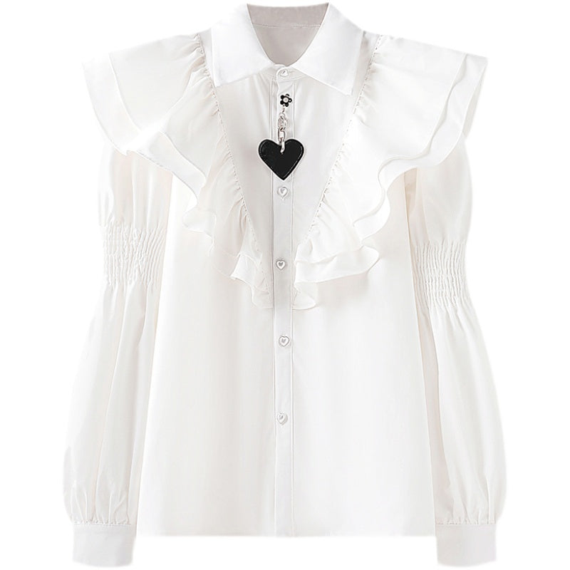 New lace white shirt PL52898