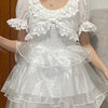 White Lace Organza Dress PL52972