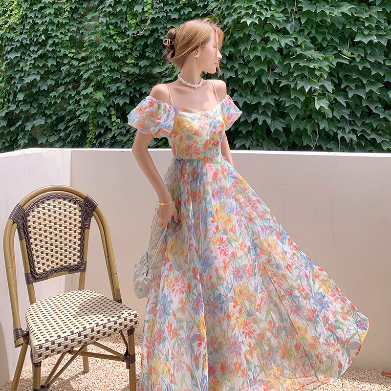 Floral Organza Long Dress PL52897