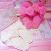 Cute Bow Knot Plush Slipper PL52783