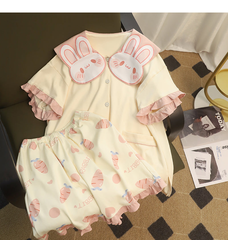 Cute Pink Rabbit Pajama Set PL53026