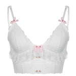 Bow Lace White Camisole PL52823