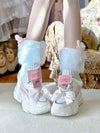 Pink White Bow Sneakers PL52852