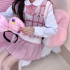 JK Cute Pink Plaid Vest PL52855