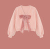 Pink Bow Short Knit Sweater PL52775