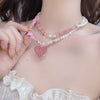 Pearl Jelly Heart Necklace PL52878