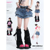 A-line ruffled denim skirt PL53100