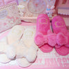 Cute Bow Knot Plush Slipper PL52783