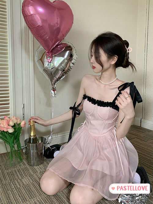 Pink Suspender Princess Dress PL52986