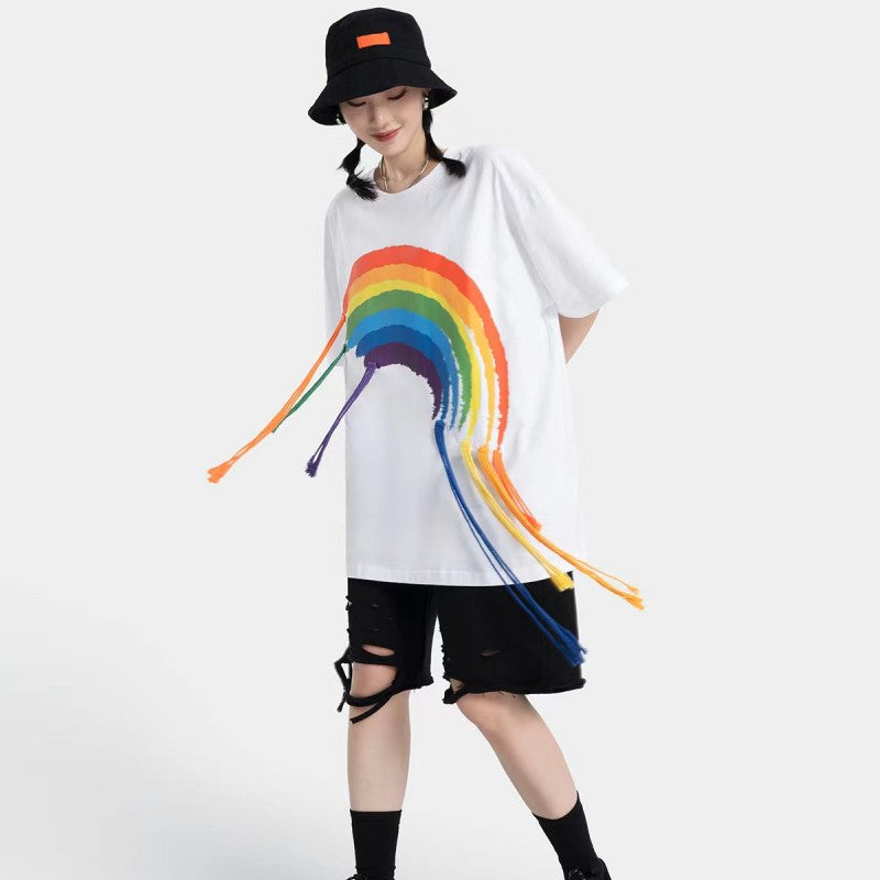 Rainbow Print T-shirt PL53028