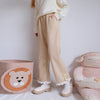 Cute bow thick straight-leg pants PL52866