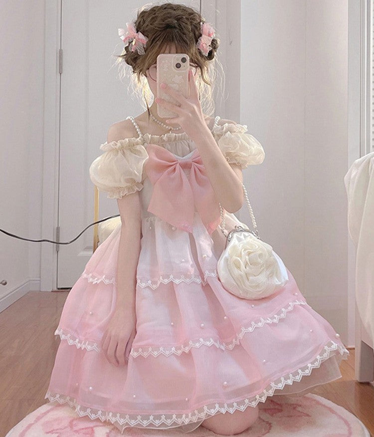 Gradient Pink Lolita Slip Dress PL53052