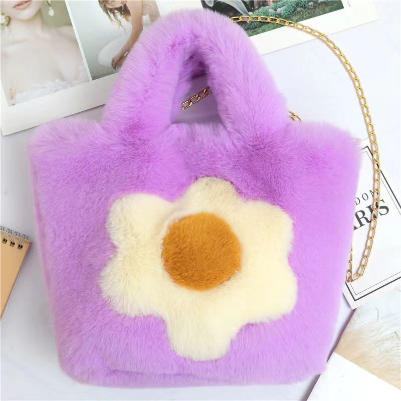 Cute Plush Omelette Tote PL52992