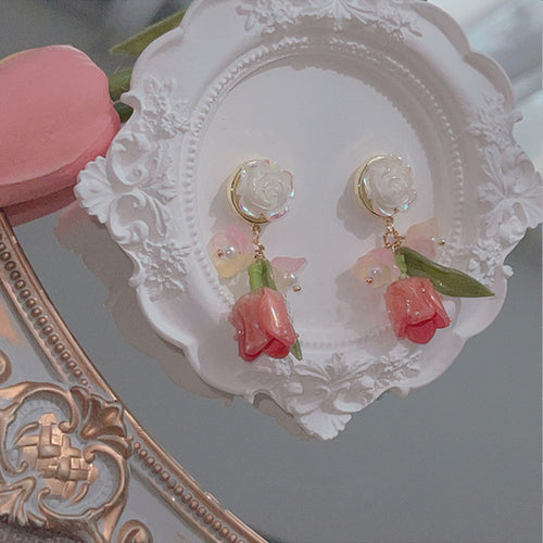 Rose Flower Earrings PL52955