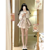 Cute Shirt Suspender Dress PL52892