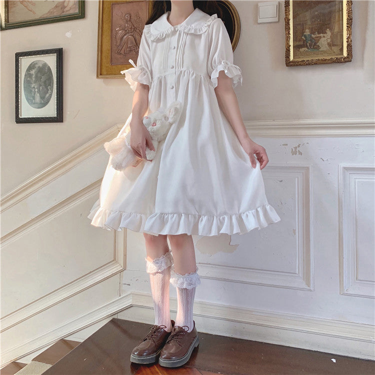 White Doll Collar Dress PL52964