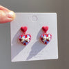 Alice Red Heart Drop Earrings PL53012