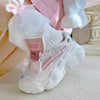 Pink White Bow Sneakers PL52852