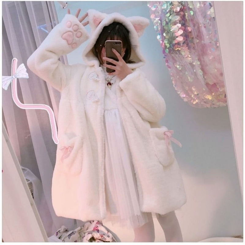 Cute cat ear coat PL50694