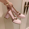 Pink Bow Platform High Heels PL53070