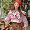 Woven Floral Doll Collar Shirt PL53081