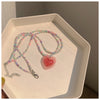 Colorful Beaded Heart Necklace PL52997