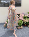 Floral Organza Long Dress PL52897